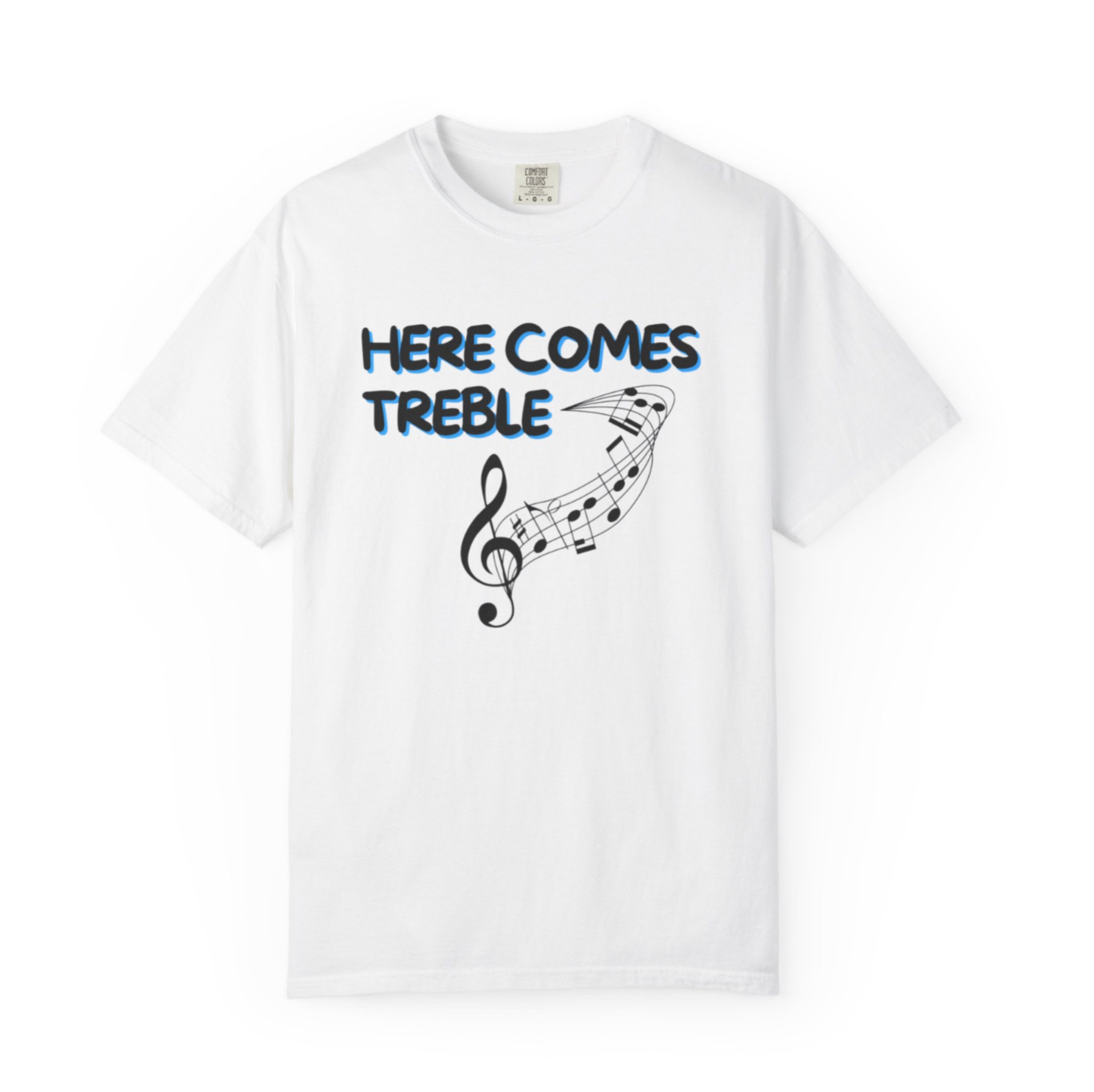ICONIC TEE COMPANY‘s “Here Comes Treble” t-shirt